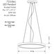 ML LED 15 inch Brushed Nickel Pendant Ceiling Light, Round